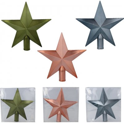 Pro-Tech shop Špice na vánoční stromeček hvězda 20cm olivová / měděná / grafitová 69476 – Hledejceny.cz