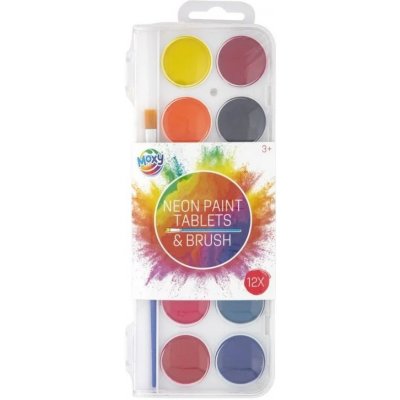 Creative Craft Group Akvarelové barvy kulaté neonové 12ks – Hledejceny.cz