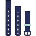 Garmin Quick Release Bands 20 mm, Navy Italian Leather, stříbrná přezka 010-12924-20 – Zbozi.Blesk.cz