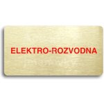 ACCEPT Piktogram ELEKTRO-ROZVODNA - zlatá tabulka - barevný tisk bez rámečku – Hledejceny.cz