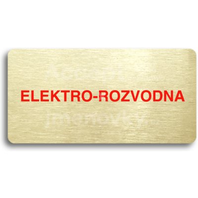 ACCEPT Piktogram ELEKTRO-ROZVODNA - zlatá tabulka - barevný tisk bez rámečku – Hledejceny.cz