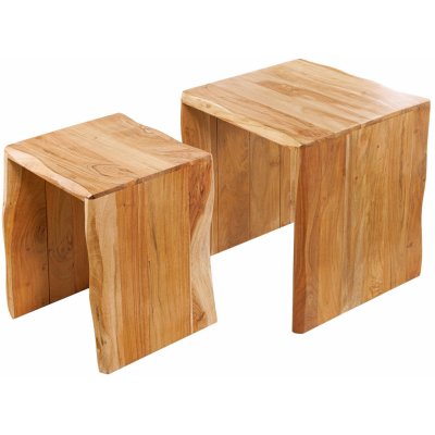 Interior DE KS45762 MAMMUT 50/40 cm masiv akácie 2 ks – Zboží Dáma