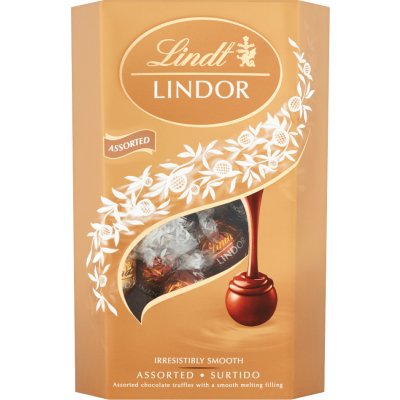 Lindt Lindor z hořké a bílé mléčné čokolády s náplní 337 G – Zboží Dáma