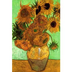 ADWAK R2-382 Vincent van Gogh - Váza s dvanácti slunečnicemi 90x60 cm obraz  - Nejlepší Ceny.cz