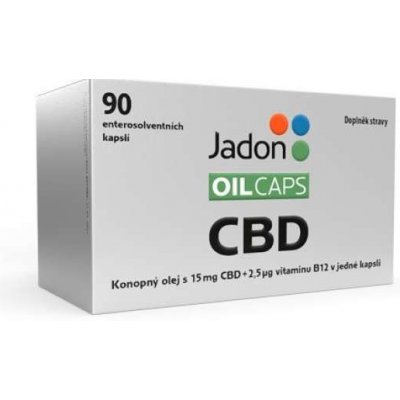 Jadon oil caps CBD kapsle s konopným olejem s 15 mg CBD a vitaminem B12 90 kapslí – Zboží Mobilmania