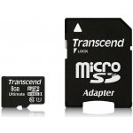 Transcend microSDHC UHS-I U1 8 GB TS8GUSDHC10U1 – Sleviste.cz