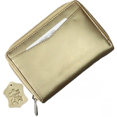 EURO FASHION4U střední peněženka na zip zlaté barvy – Zboží Mobilmania
