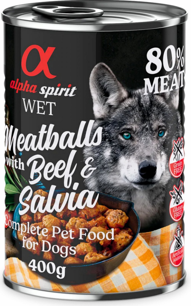 Alpha Spirit Meatballs Hovězí a šalvěj 400 g