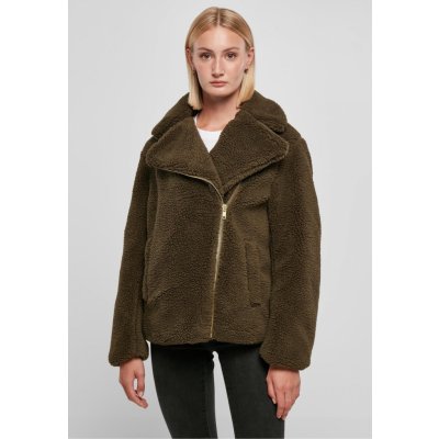 Ladies Sherpa Biker Jacket olive