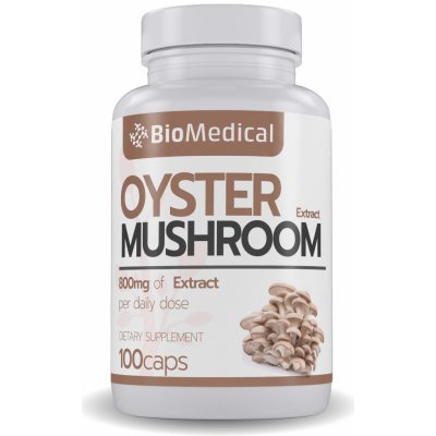 BioMedical Oyster Mushroom Extract extrakt z Hlívy ústřičné 100 kapslí