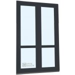 Kömmerling balkonové dveře 70 AD s příčkou O+OS klapačka pravé antracit/bílá 120 x 220 cm jednostranná klika + madýlko + – Hledejceny.cz