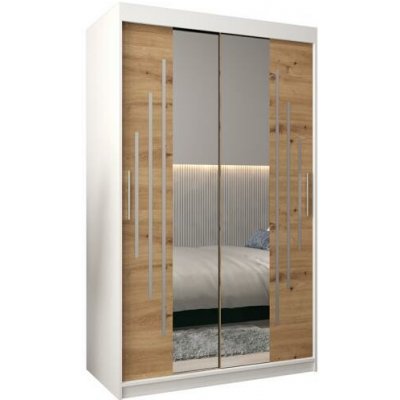 DobreSny York1 se zrcadlem 120 x 200 cm dub artisan / bílá – Zbozi.Blesk.cz