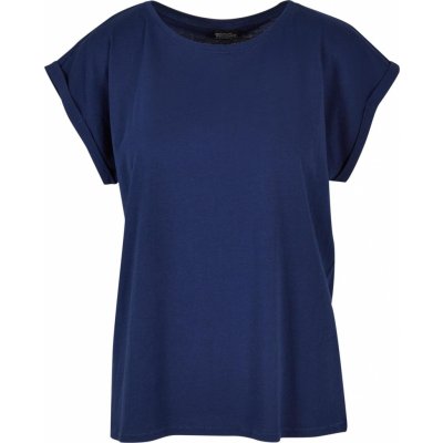 Build Your Brand Prodloužené splývavé tričko s ohrnutými rukávy modrá námořní světlá