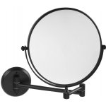 Sapho X ROUND BLACK E kosmetické zrcátko závěsné Ø 200 oboustranné černá mat XR010B – Zboží Dáma