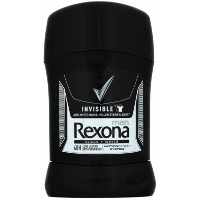 Rexona Men Invisible Black & White deostick 50 ml – Zboží Mobilmania