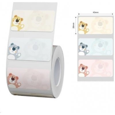 Niimbot štítky T 40x20mm 320ks Medvídci pro B21, B21S, B3, B1S – Zboží Živě