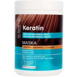Příslušenství k Dr. Santé Keratin hloubkově regenerační a výživná maska pro  křehké vlasy bez lesku (Keratin, Arginine and Collagen) 1000 ml - Heureka.cz