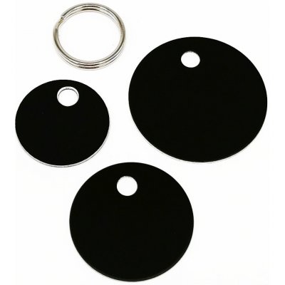 Anadi Kulatá hliníková známka černá L – Zboží Mobilmania