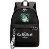 GENSHIN Dívčí batoh s kroužky nápisy Love Zelený Lifestyle 2012150s2