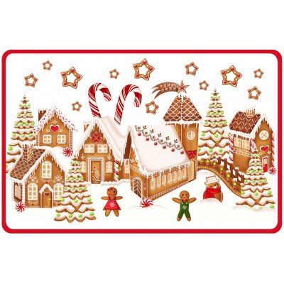 TORO Plastové prostírání perníčková vesnička 28,5x44cm – Zboží Dáma