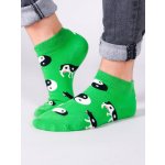 Yoclub Kotníkové vtipné bavlněné ponožky Vzory Barvy SKS 0086U A700 Zelená – Zboží Mobilmania