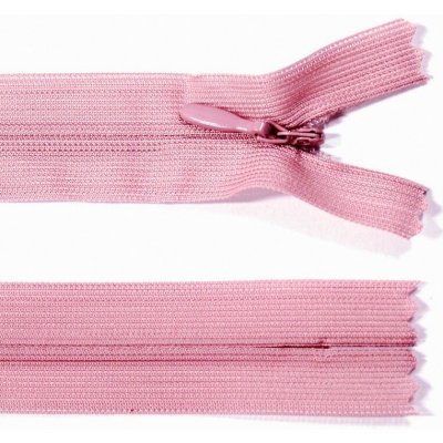 Spirálový zip no.3 skrytý nerozepínací 20cm - více barev color: 540 světle růžová – Hledejceny.cz