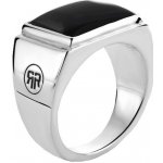 Rebel&Rose stříbrný prsten Square Onyx Lowneck RR RG030 S – Zboží Mobilmania