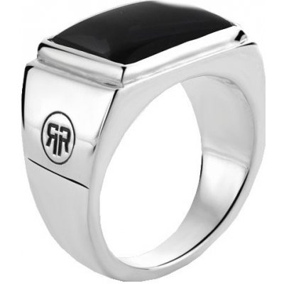 Rebel&Rose stříbrný prsten Square Onyx Lowneck RR RG030 S – Zboží Mobilmania