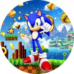 1x Sonic – Green Hill Zone a pixelový svět – jedlý papír na dort – Hledejceny.cz