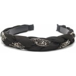 Čelenka zdobená látkovým copem hnědá – Zboží Dáma Čelenka zdobená látkovým copem hnědá – Zboží Dáma