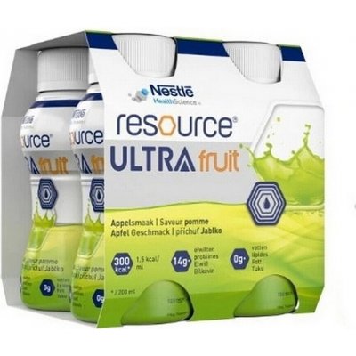 RESOURCE ULTRA FRUIT HIGH PROTEIN PŘÍCHUŤ JABLKO POR SOL 4X200ML – Hledejceny.cz
