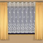 Tylex žakárová záclona A3911 peříčka, s bordurou, bílá, výška 180cm (v metráži) – Zbozi.Blesk.cz