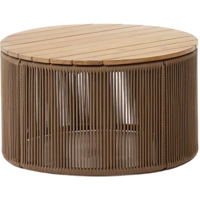 Kave Home Dandara 70 cm Béžový zahradní stolek – Hledejceny.cz