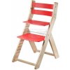Jídelní židlička Wood Partner Sandy přírodní / červená