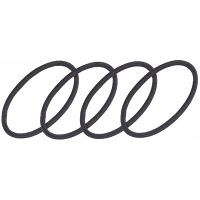 Elastické gumičky do vlasů Eurostil Professional - černé, 48 ks (03486) – Zboží Dáma