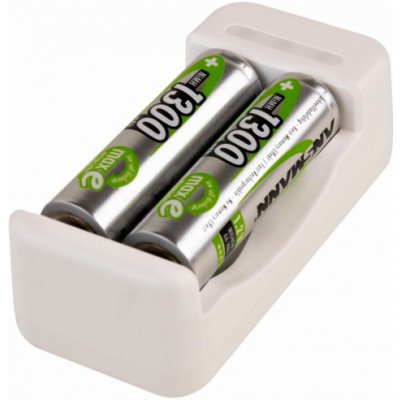 Ansmann Charger Basic II + 2 x AA 1300mAh 1001-0119-01 – Zboží Mobilmania