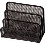 DONAU stojan na dopisy, 3 přihrádky, kov, černý – Sleviste.cz