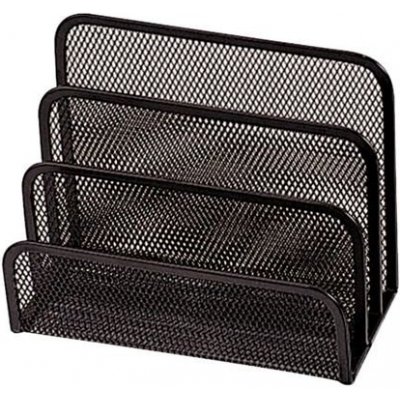 DONAU stojan na dopisy, 3 přihrádky, kov, černý – Sleviste.cz