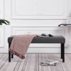 Zahradní lavice Vidaxl 281309 Bench 106 cm Grey Faux Leather