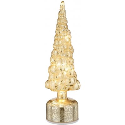MICA Vánoční dekorace stromeček otáčecí šampaňská pr. 9,5 x 34 cm – Hledejceny.cz