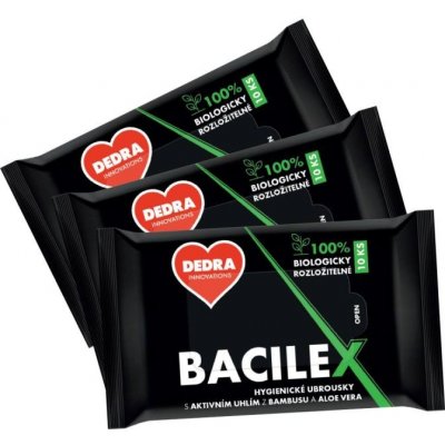 Dedra Sada 2+1 vlhčené hygienické ubrousky BACILEX 3x10 ks