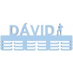 LYMFY Dřevěný držák malovaný 55cm modrá – Zboží Dáma