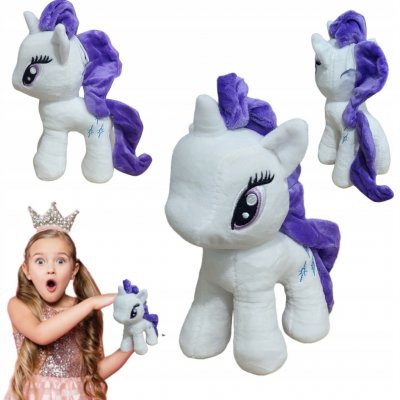 Maskot Bílý poník Pony Rarity PIE JEDNOROŽEC KONÍK MEDVÍDEK 25 cm – Zboží Mobilmania