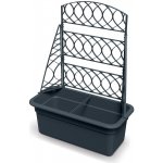 Prosperplast Květináč s pergolou BLOMA 58 cm antracit – Sleviste.cz