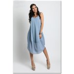 Fashionweek nádherné módní letní bavlněné šaty oho italy A607 modrá – Zboží Mobilmania