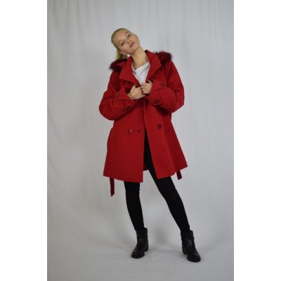 Dámský kabát červený – Zboží Mobilmania