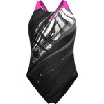 Arena Dámské plavecké jednodílné plavky Womens Flow Swimsuit V Back LB černá – Zboží Mobilmania