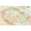 Nástěnné mapy Excart Maps ČR - nástěnná obecně zeměpisná mapa 198x126 cm Varianta: bez rámu v tubusu, Provedení: laminovaná mapa v lištách