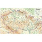 Excart Maps ČR - nástěnná obecně zeměpisná mapa 198x126 cm Varianta: bez rámu v tubusu, Provedení: laminovaná mapa v lištách – Zbozi.Blesk.cz