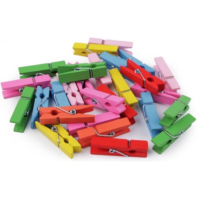 Dřevěné kolíčky barevné 3,5 cm (balení 10 ks) - mix barev – Zboží Dáma